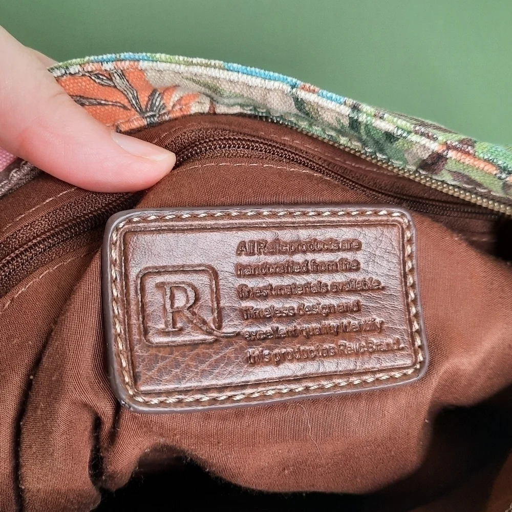 RELIC Palm Leaf Crossbody Messenger Bag